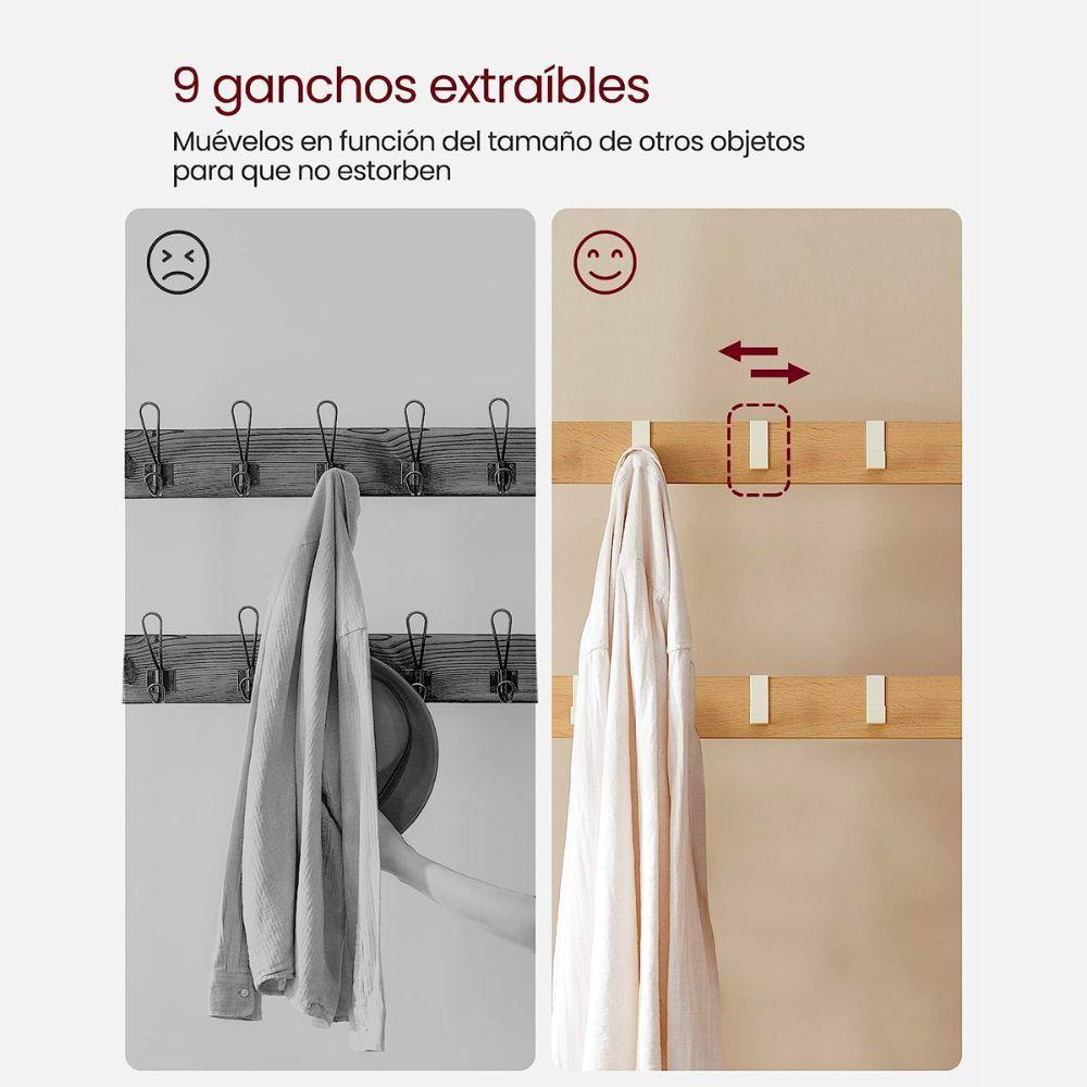 Mueble Recibidor Perchero Odense Blanco Estilo Industrial-4