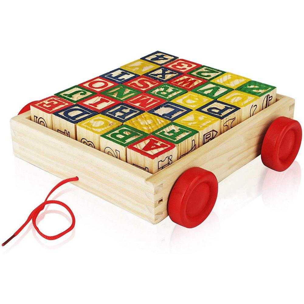 Juguete Educativo Madera Letras ABC con Carrito-1
