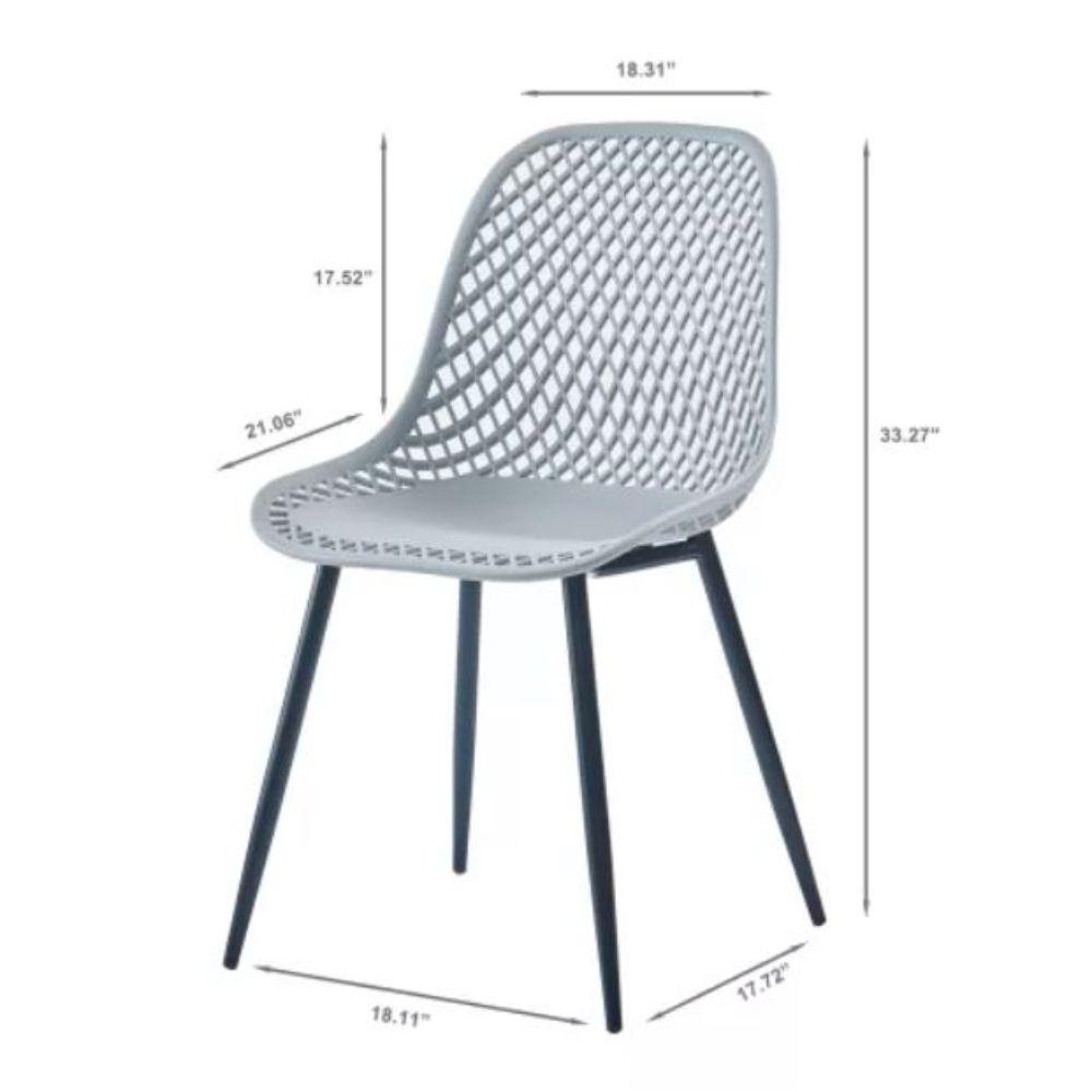 Pack de 4 Sillas Europa Acolchada Gris Spacezat-2