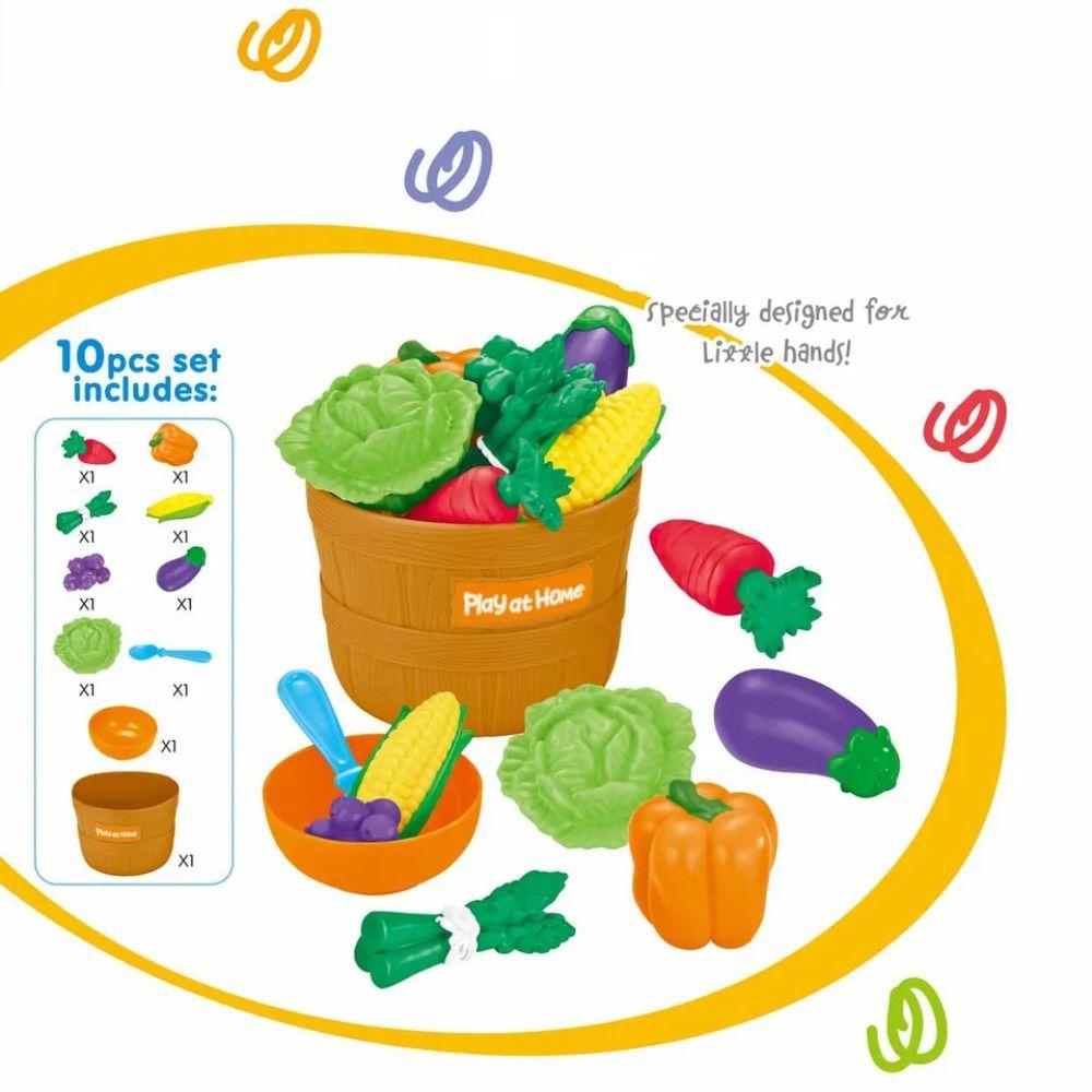 Canasto con Verduras 10 piezas Juguete Didáctico-1