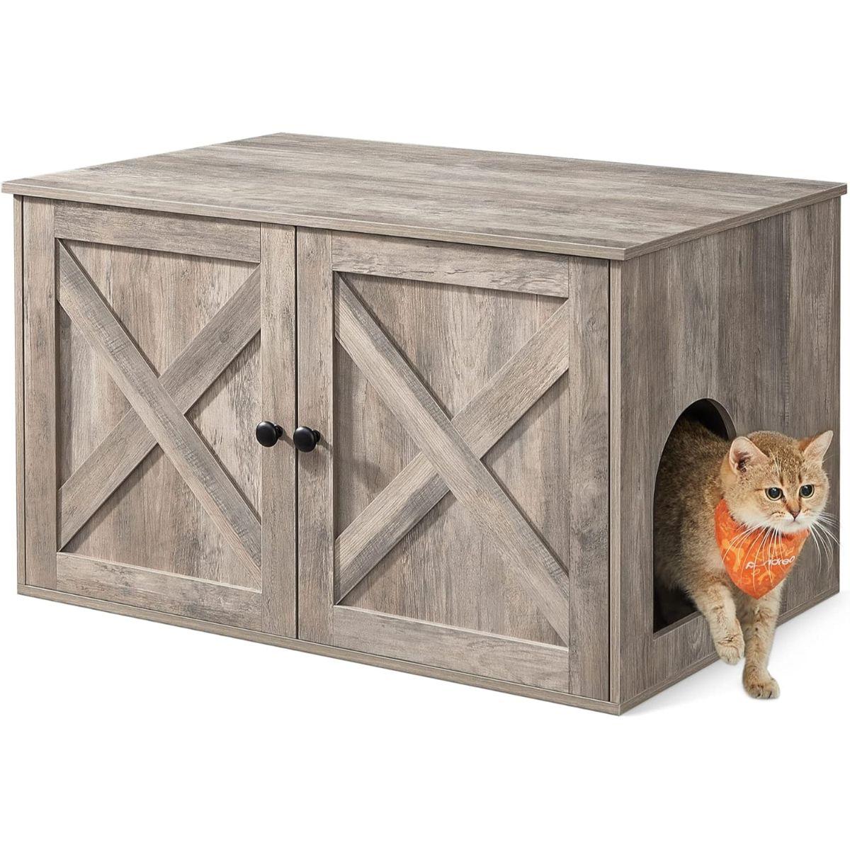 Mesa Auxiliar Casa Gatos Gris Bunken-0