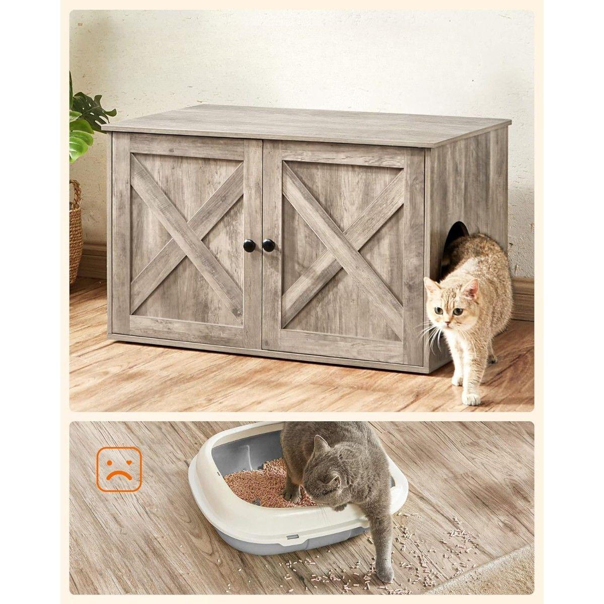 Mesa Auxiliar Casa Gatos Gris Bunken-2