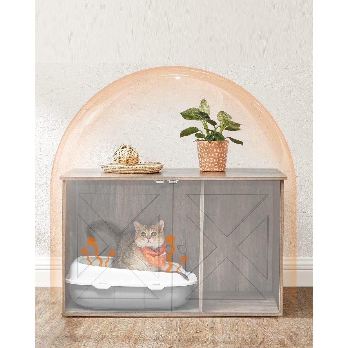 Mesa Auxiliar Casa Gatos Gris Bunken-5