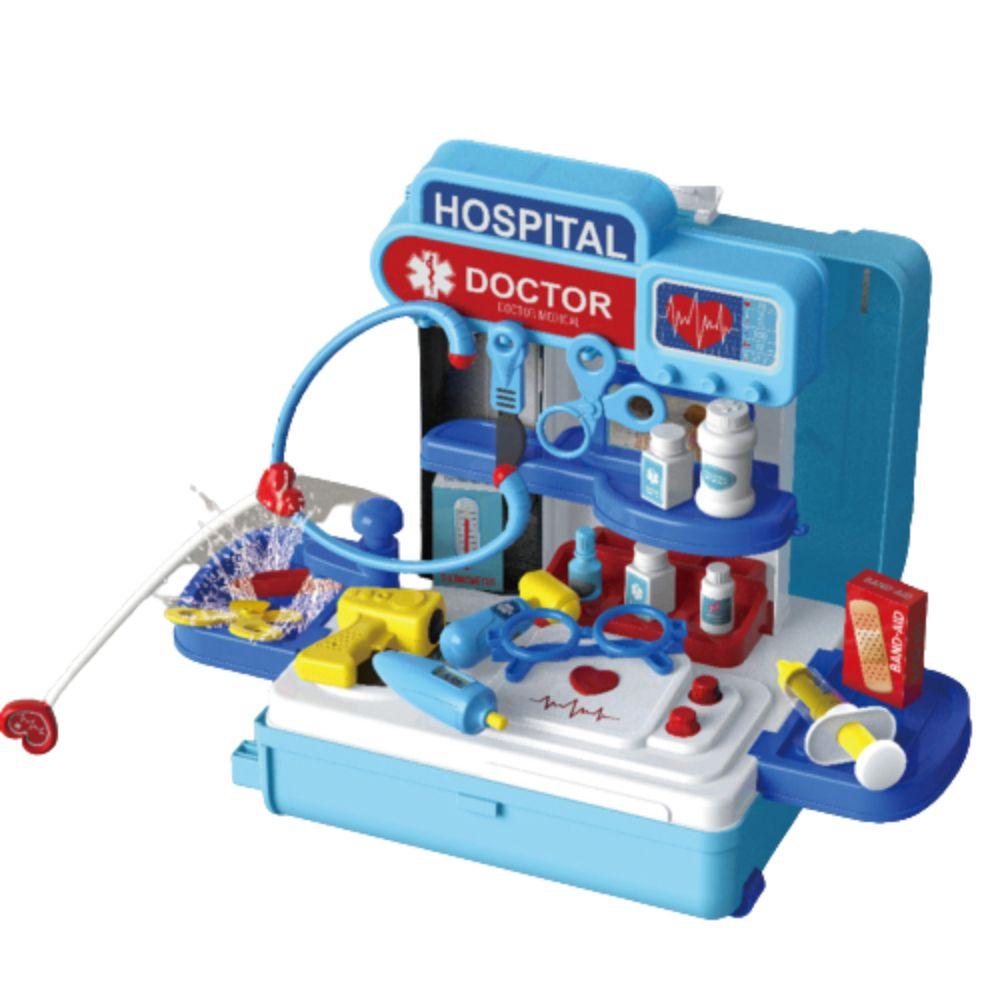 Maletín Hospital de juguete 4en1 con Accesorios Azul-3