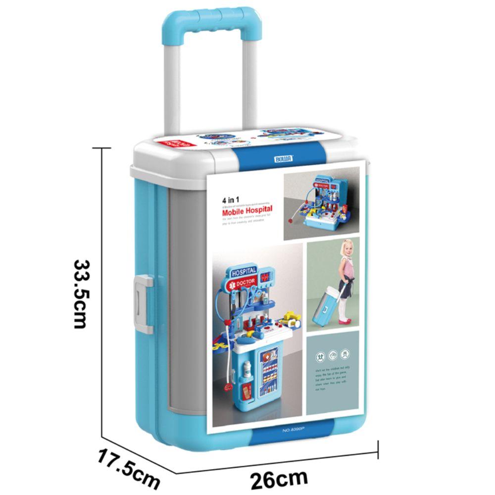 Maletín Hospital de juguete 4en1 con Accesorios Azul-6