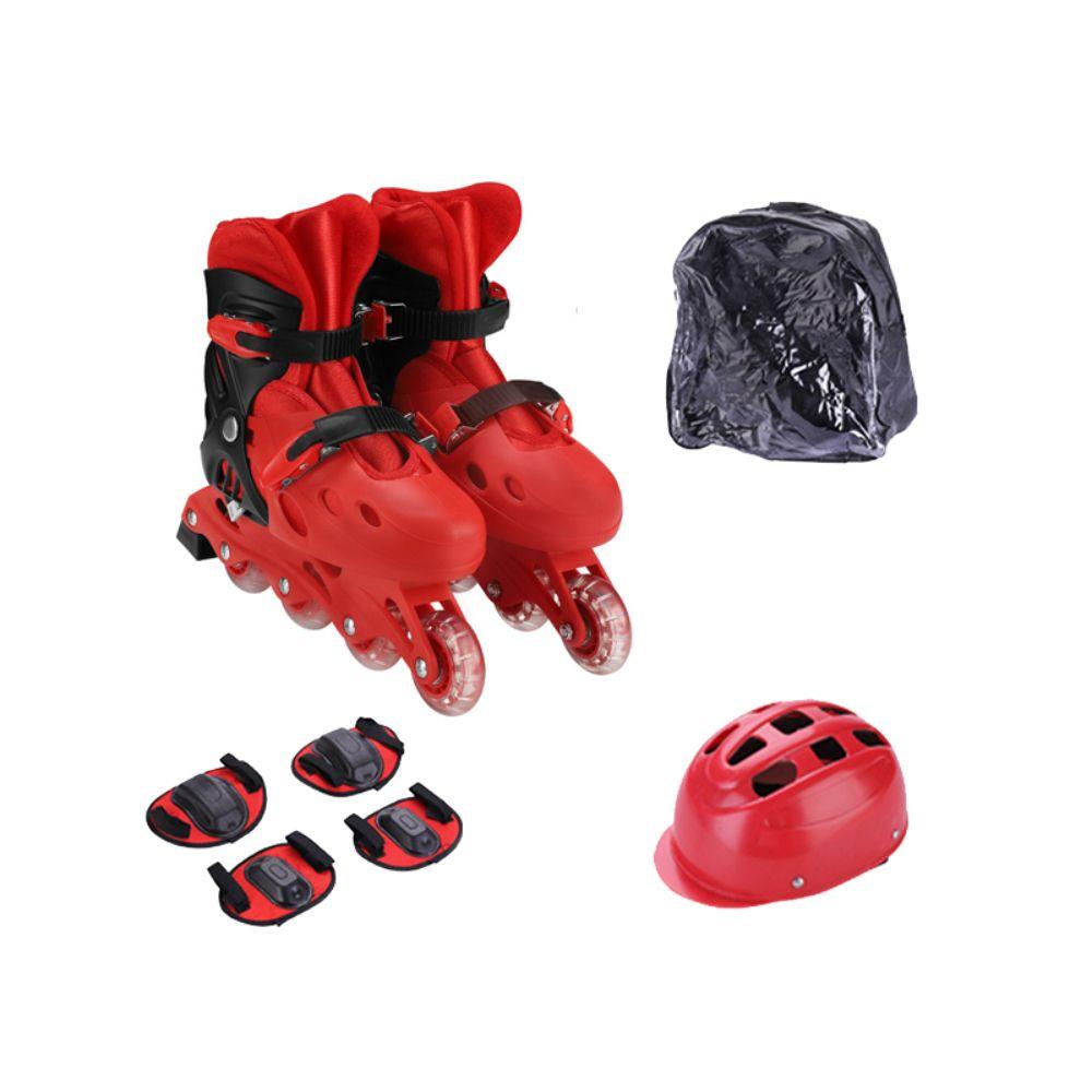 Patines Rollers Linea Casco/Rodilleras Rojo 39-42 Spacezat-0