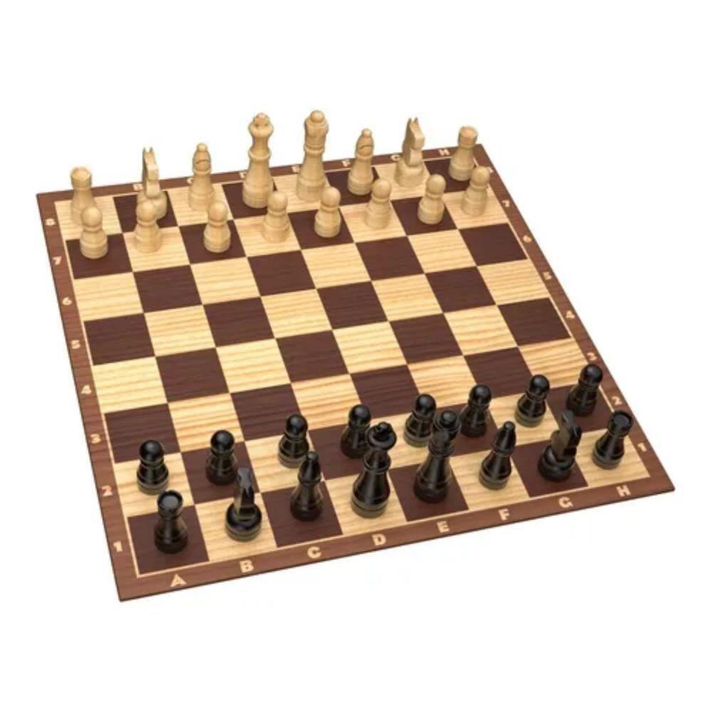 Ajedrez Clásico con Piezas de Madera-0
