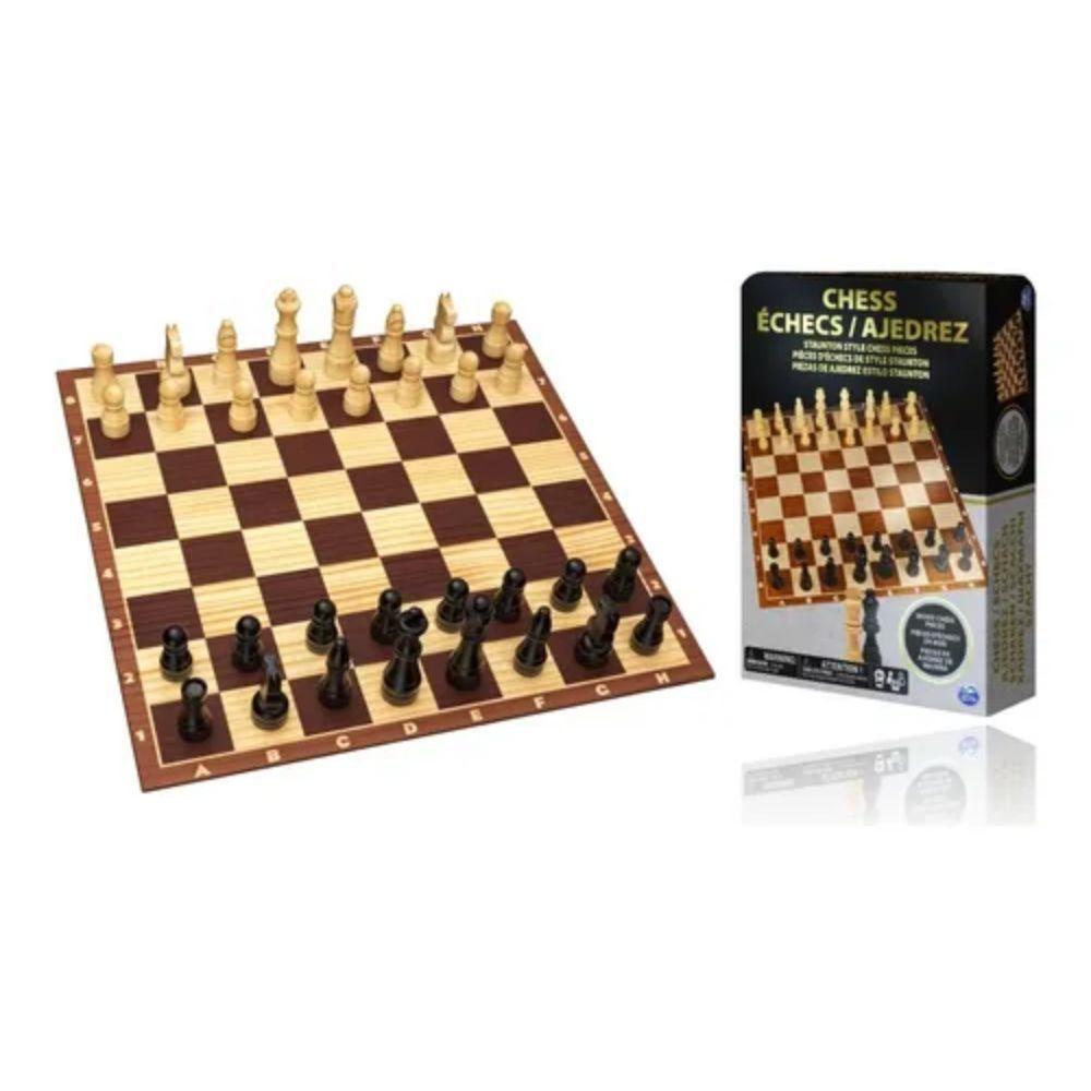 Ajedrez Clásico con Piezas de Madera-1