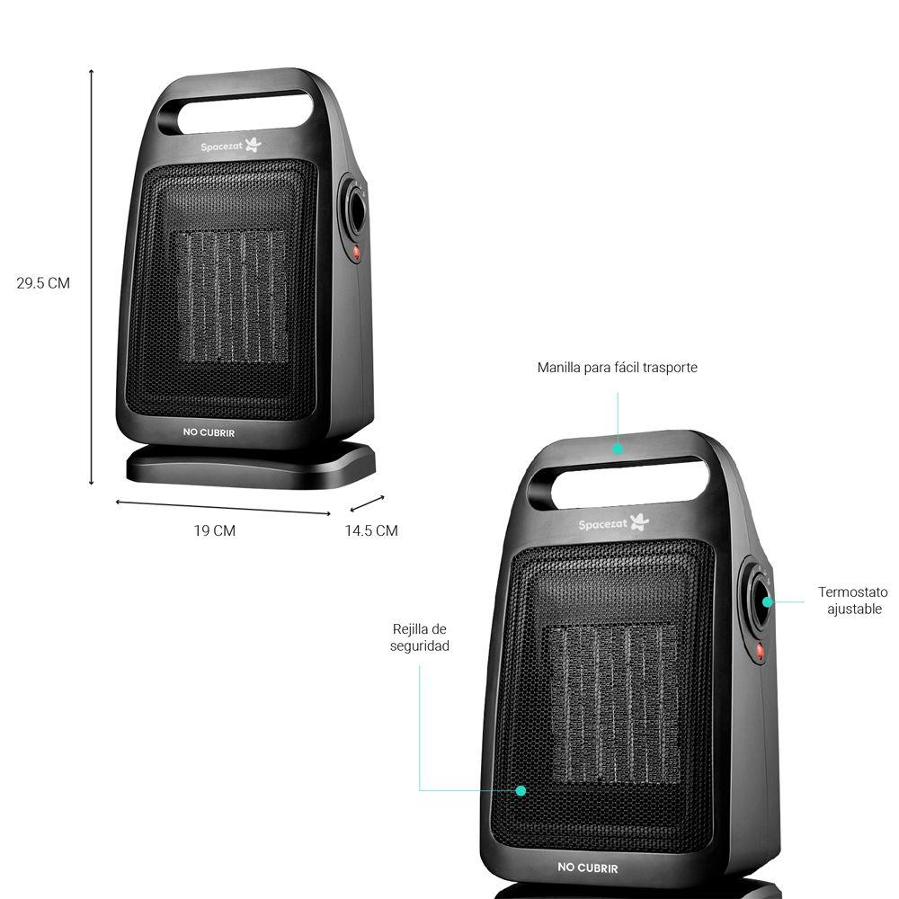 Calentador Electrico 1800W Oscilante Antivuelco Spacezat-2