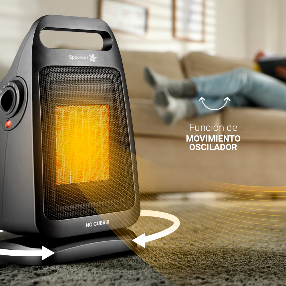 Calentador Electrico 1800W Oscilante Antivuelco Spacezat-3