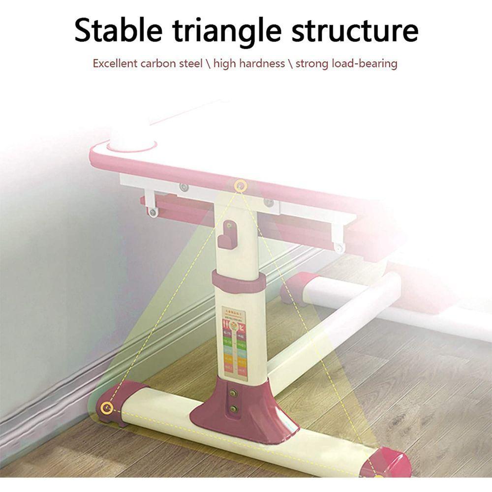 Set Escritorio infantil Mesa + Silla Ajustable Rosado-3