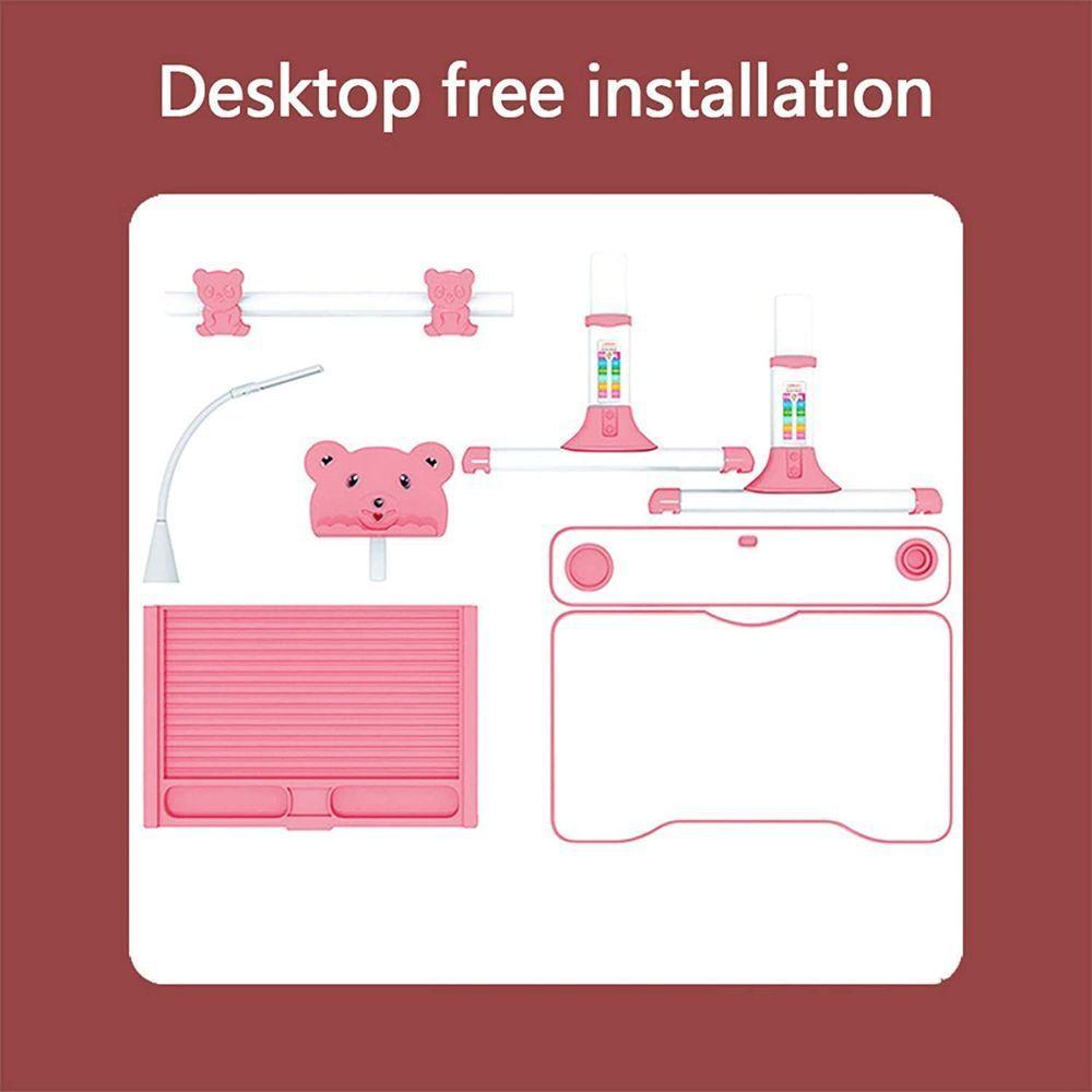 Set Escritorio infantil Mesa + Silla Ajustable Rosado-6