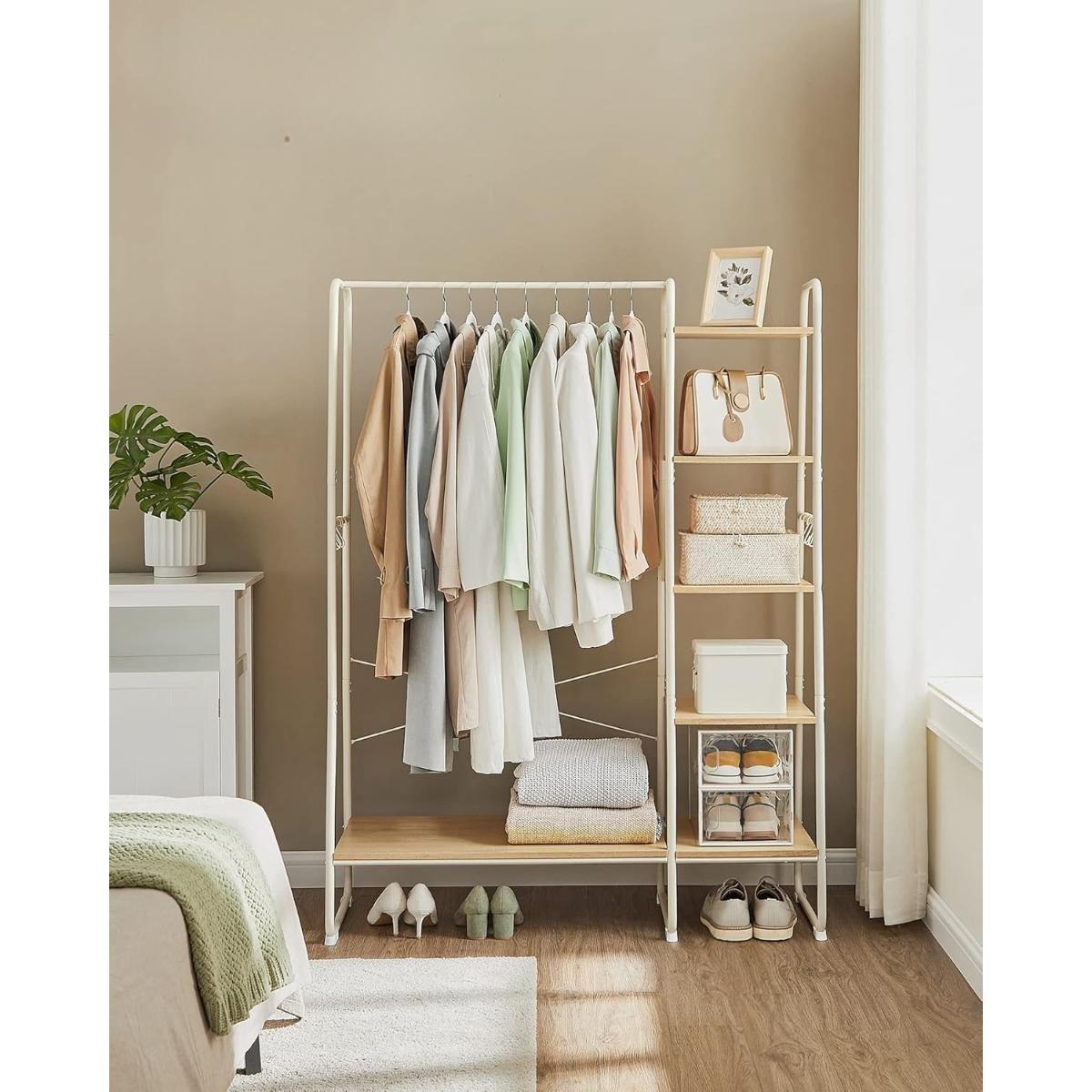 Mueble Organizador de Closet Perchero con 5 Estanterias Muor-3