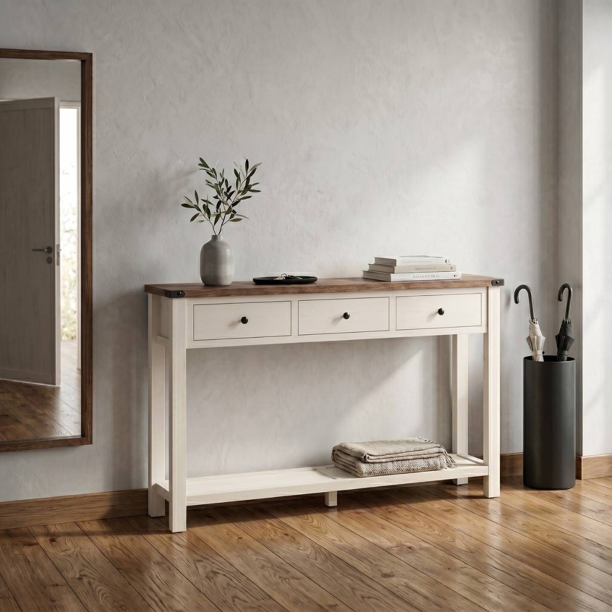 Mueble Recibido Arrimo con Cajonera Rústico Cádiz-2