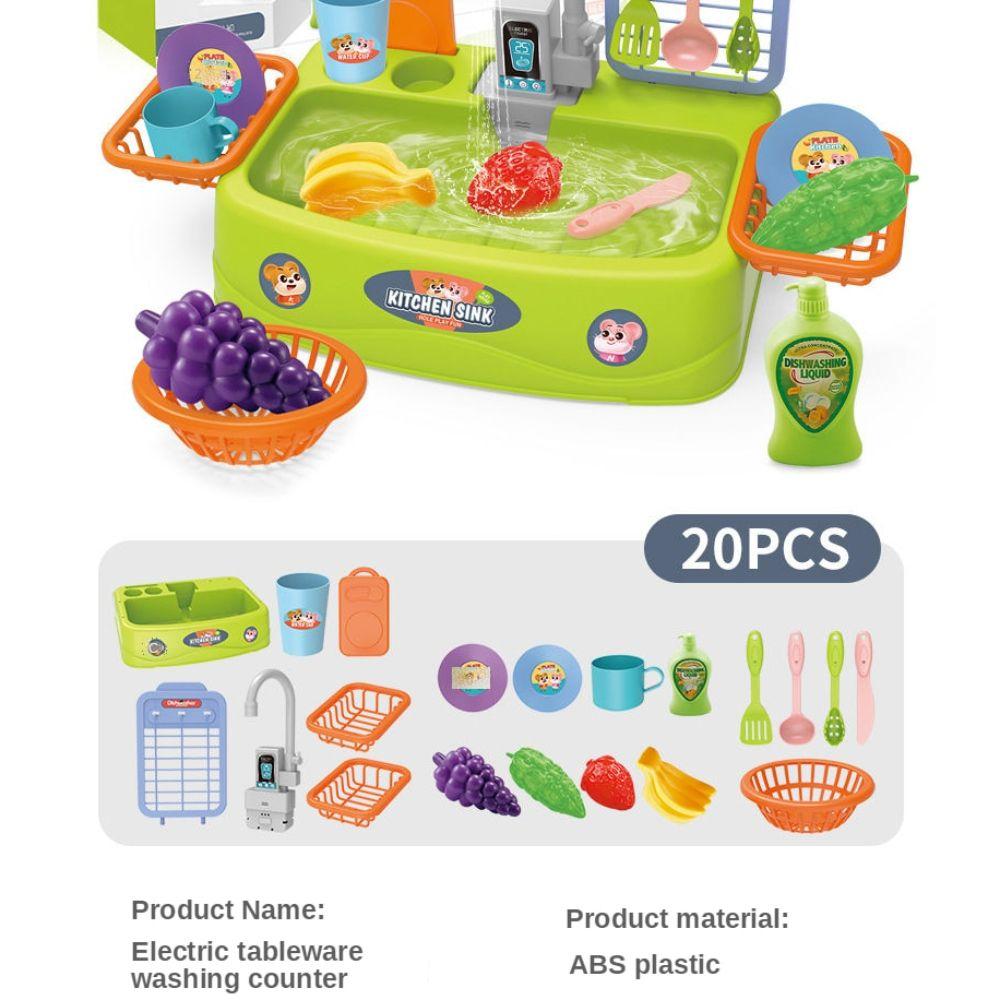 Juguete Lavaplatos con Circulación de Agua 20 pzas Spacezat-2