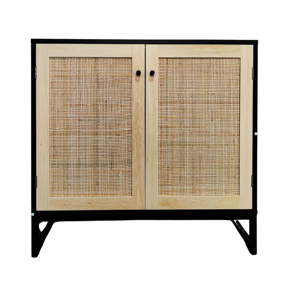 Mueble Buffet Aparador Ratan Negro Alvik-1