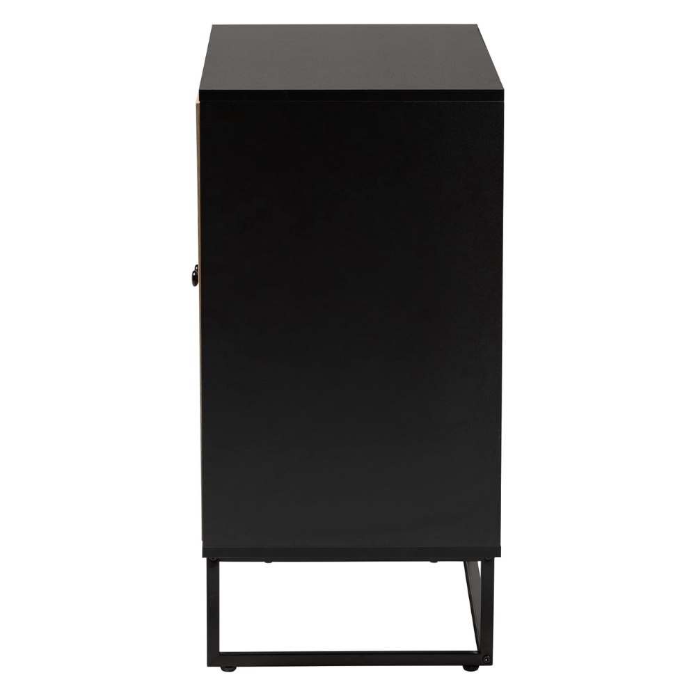 Mueble Buffet Aparador Ratan Negro Alvik-3
