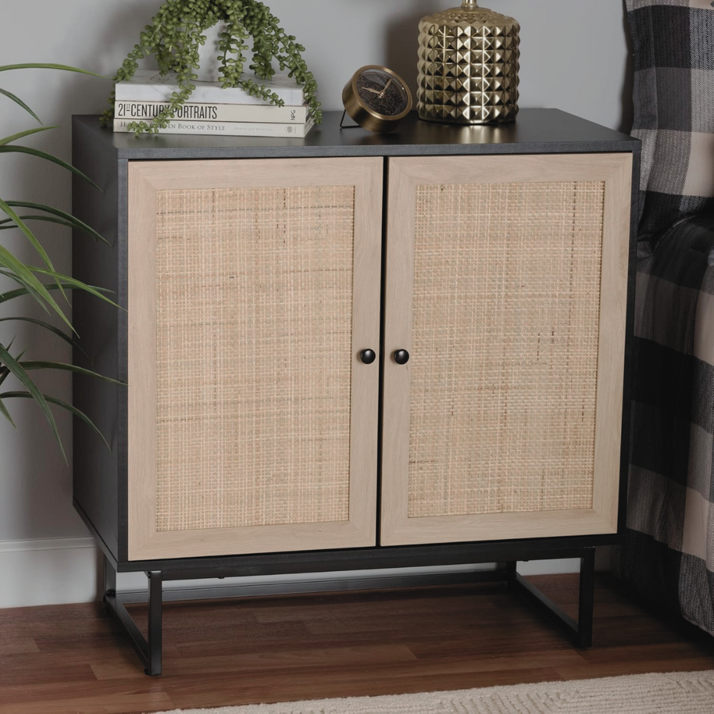 Mueble Buffet Aparador Ratan Negro Alvik-6