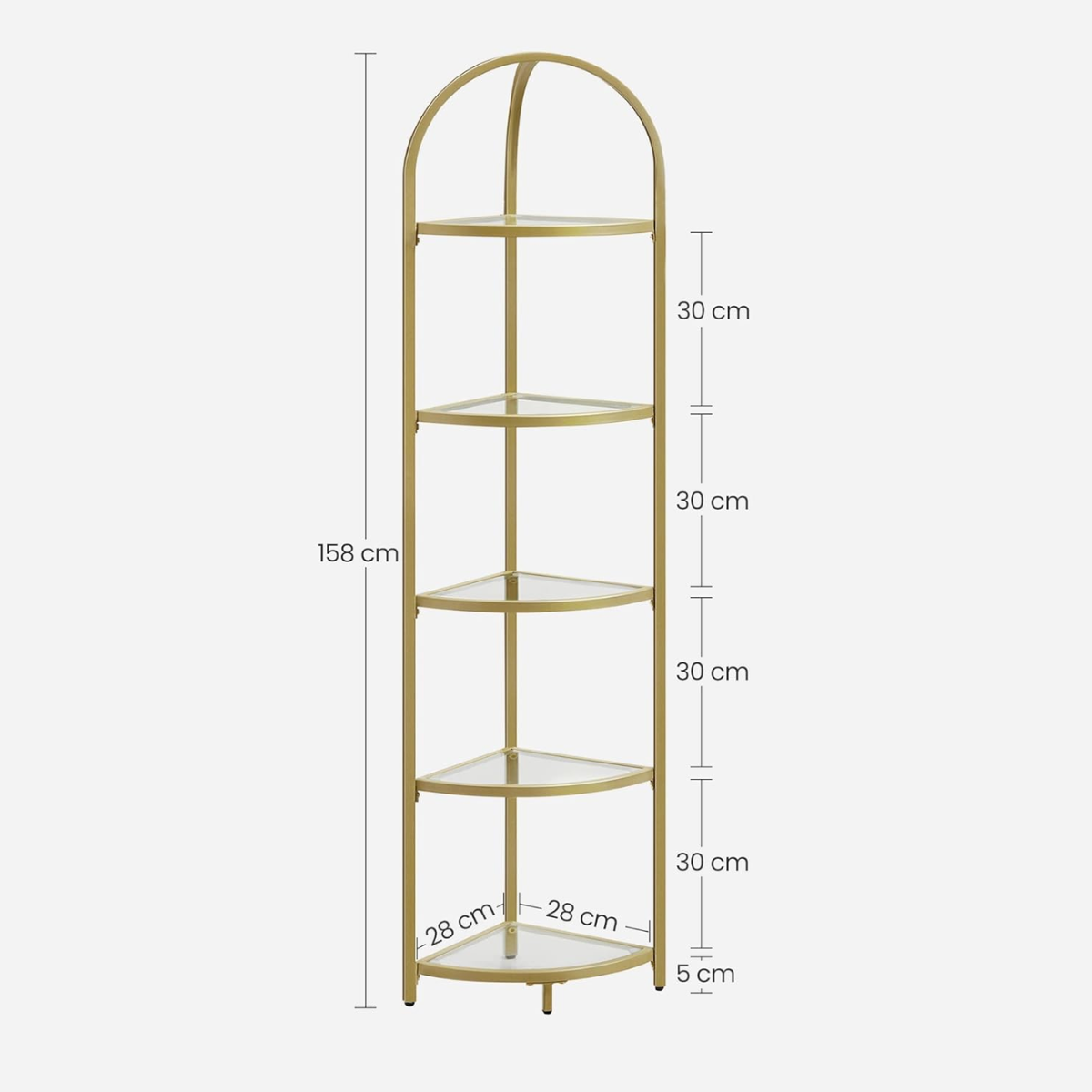Mueble Estante Esquinero Dorado Odder-7