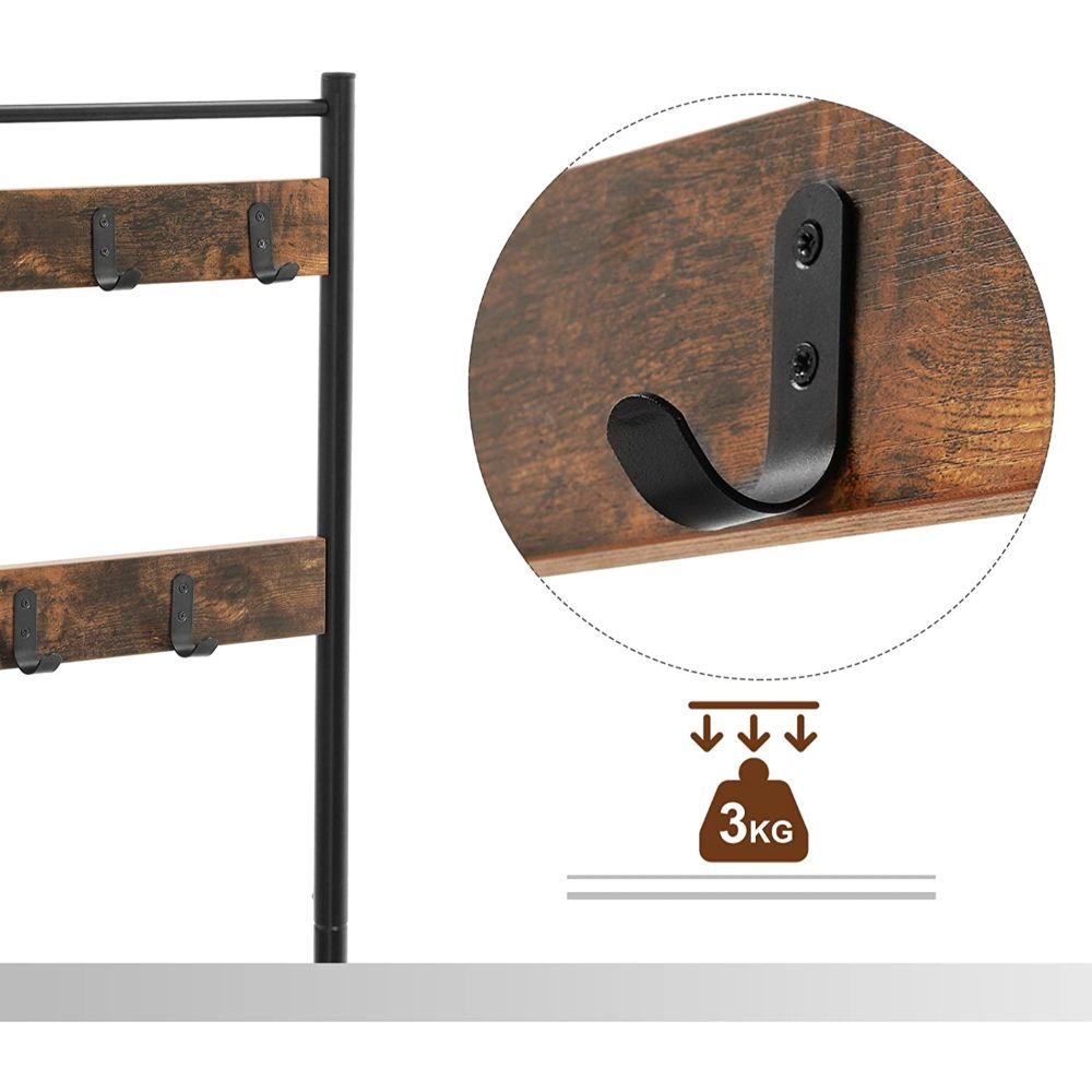 Mueble Recibidor Perchero Daven Estilo Industrial.-5