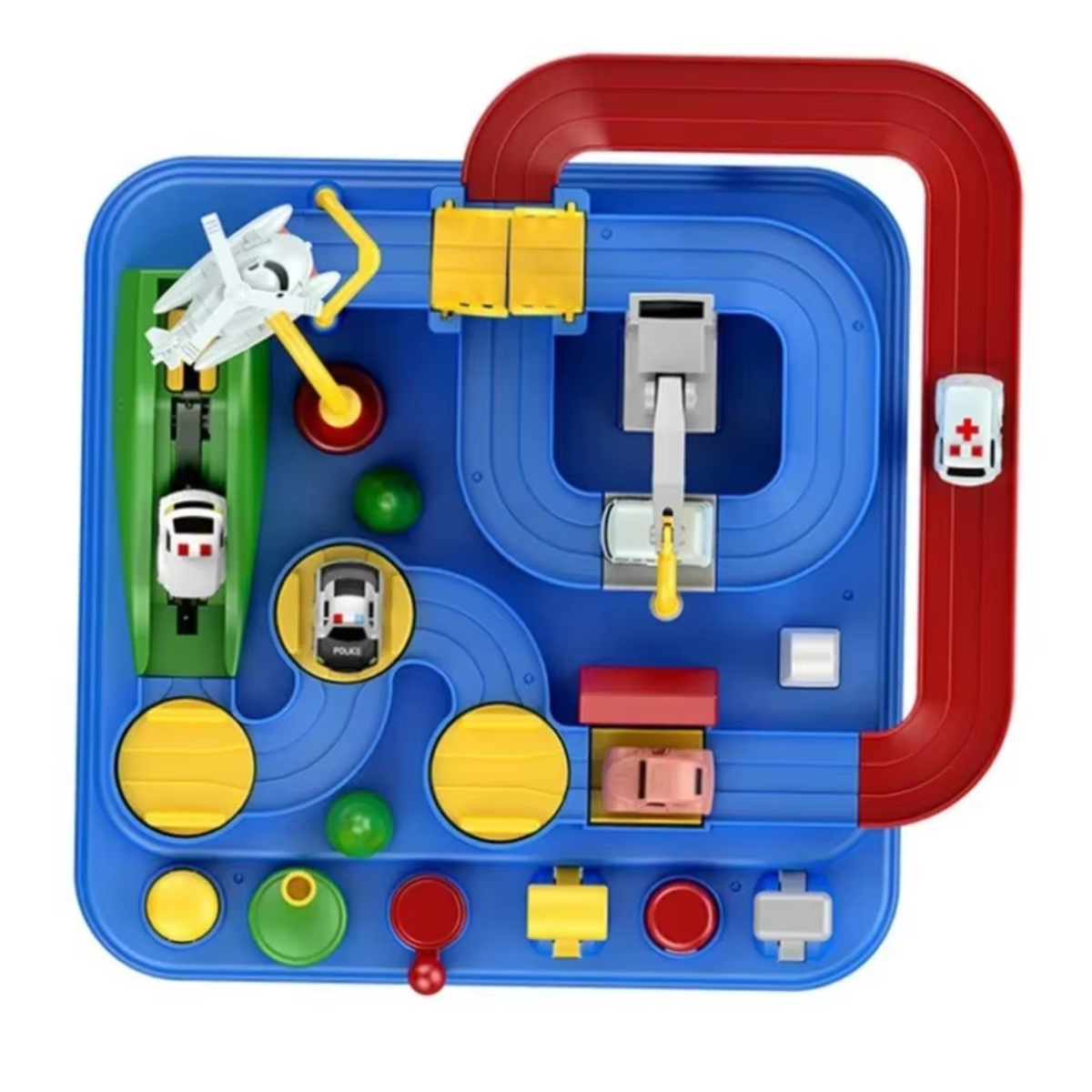 Ciudad Pistas de Autos Juguete Didáctico con 8 Desafíos-2