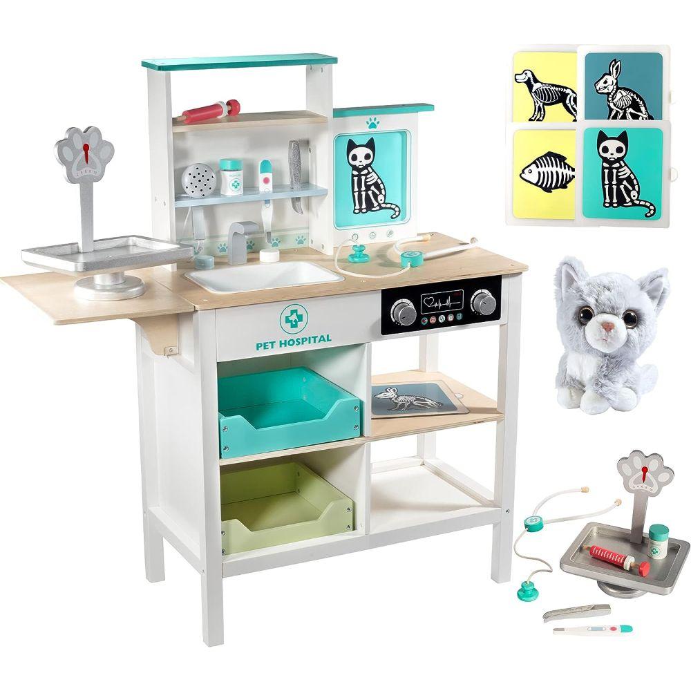 Consulta Médica Juego de Simulación Veterinario de Madera-0