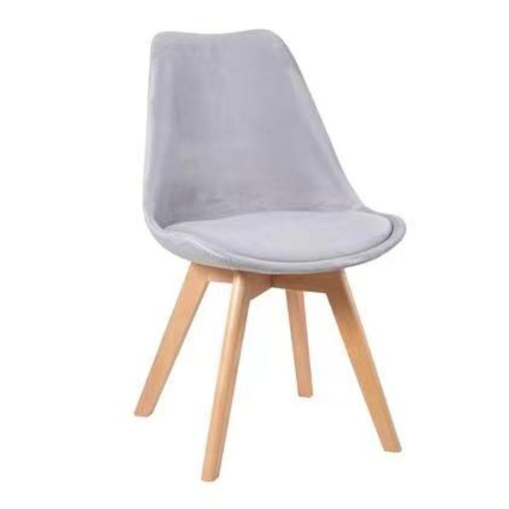Pack de 4 Sillas Tulip Velvet Gris Spacezat-1