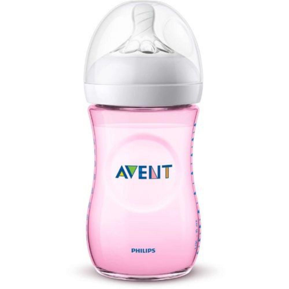 Mamadera Natural 260ml Rosada 1m+ AVENT-0