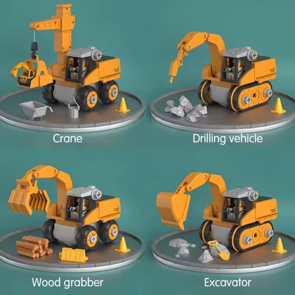 Set de Camiones Armables Constructores y Excavadores-5