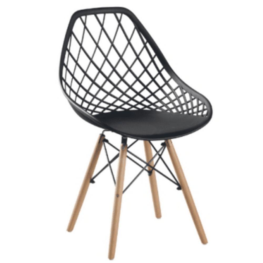 Pack de 4 Sillas Eames Mesh Negro Spacezat-1