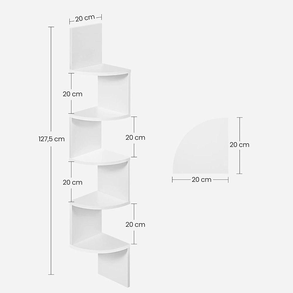 Mueble Estante Esquinero ZigZag Blanco Ribe-2