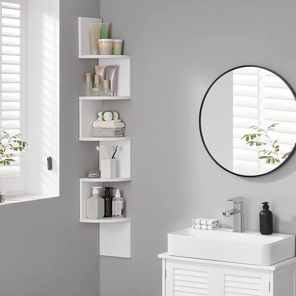 Mueble Estante Esquinero ZigZag Blanco Ribe-3