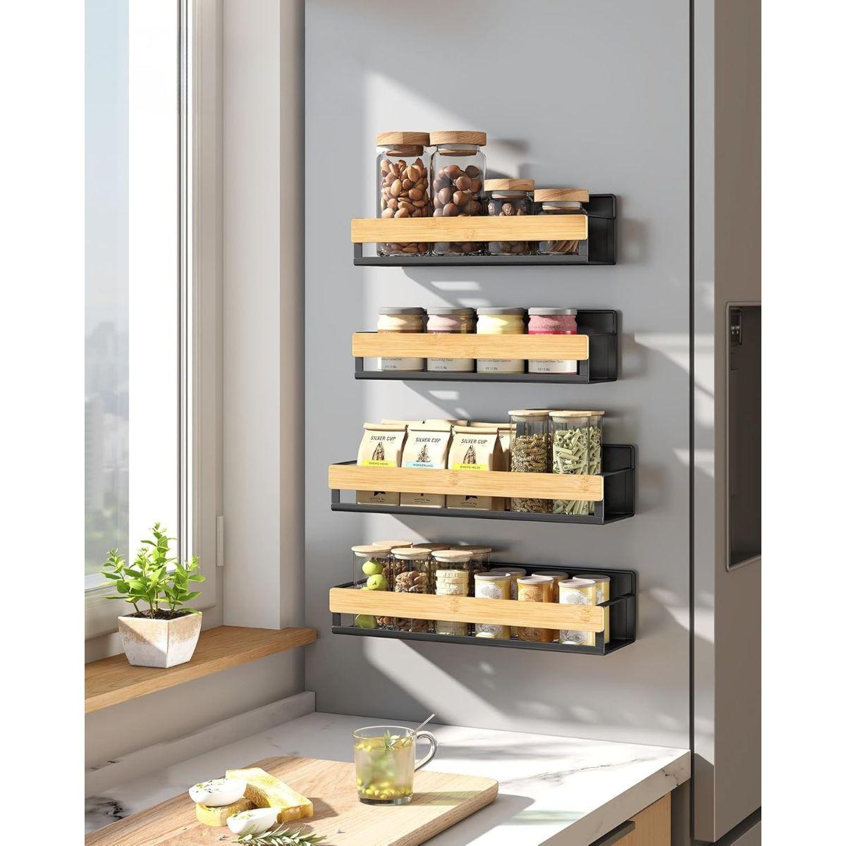 Set 4 Estanterias Organizadores de Cocina Magnéticos Skogen-5