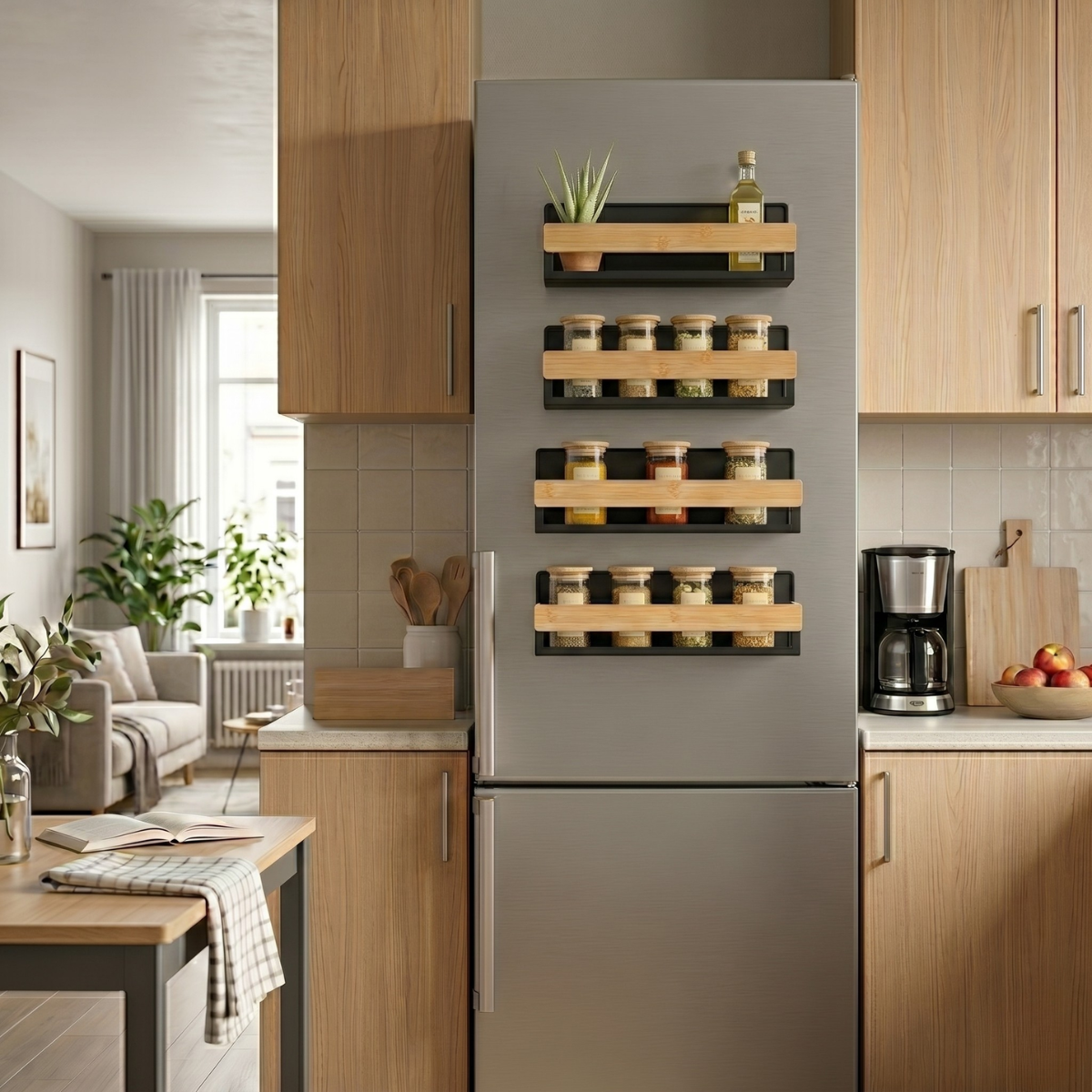 Set 4 Estanterias Organizadores de Cocina Magnéticos Skogen-6