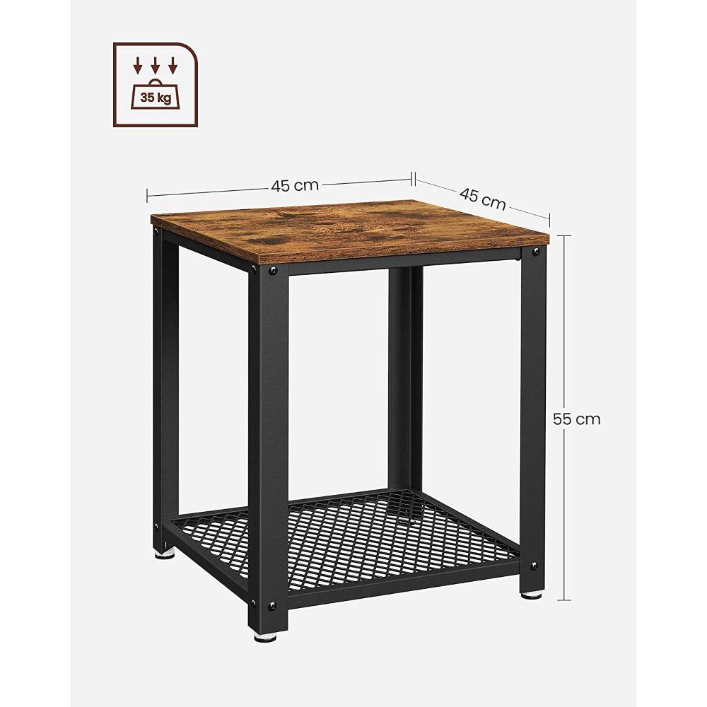 Mesa Lateral Auxiliar Velador Umea Estilo Industrial-2
