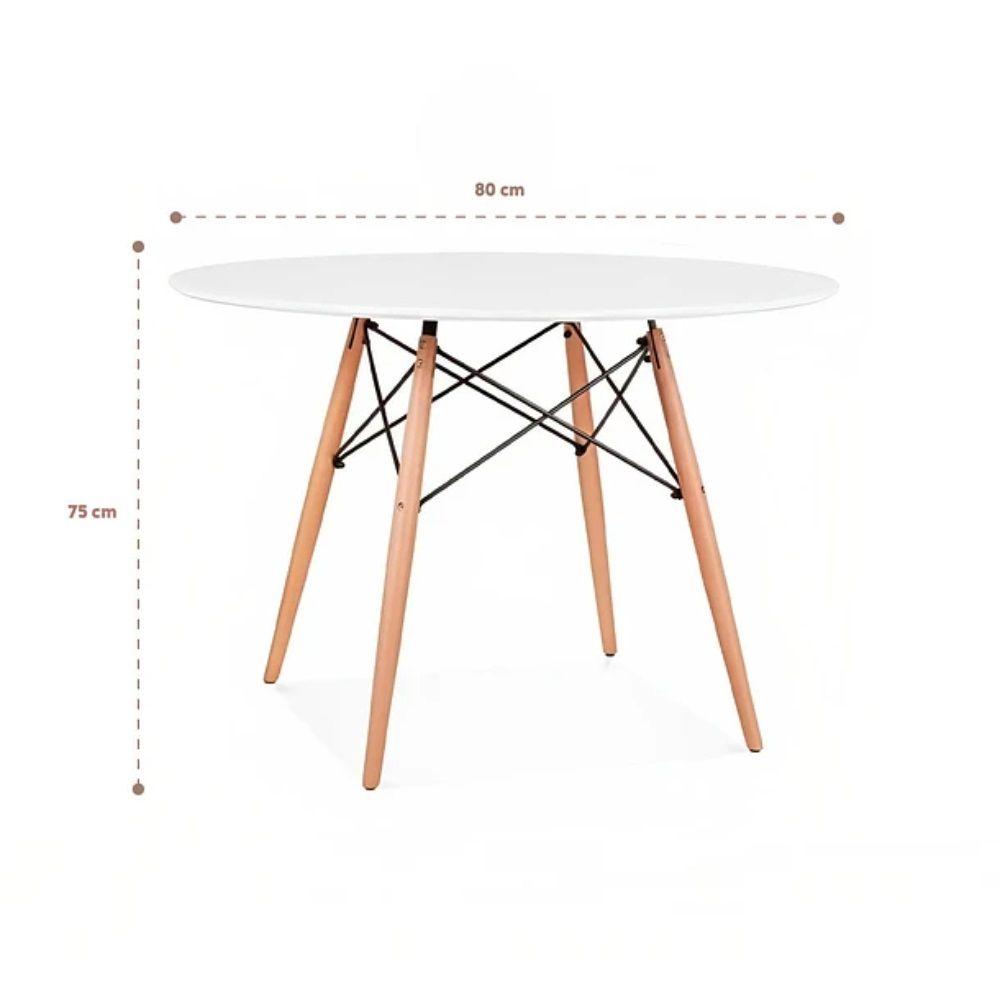 Mesa Eames 80cm redonda - Blanca-1