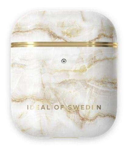 Case Compatible con AirPods Golden Pearl Marble-0