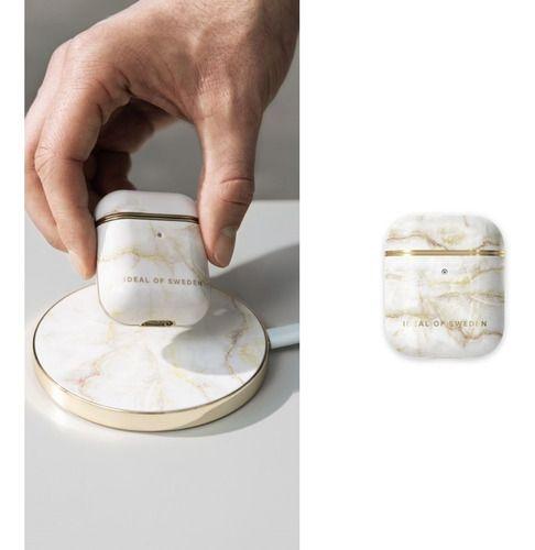 Case Compatible con AirPods Golden Pearl Marble-1