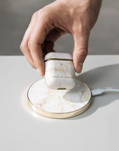 Case Compatible con AirPods Golden Pearl Marble-5