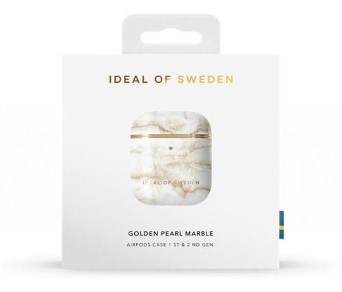 Case Compatible con AirPods Golden Pearl Marble-6
