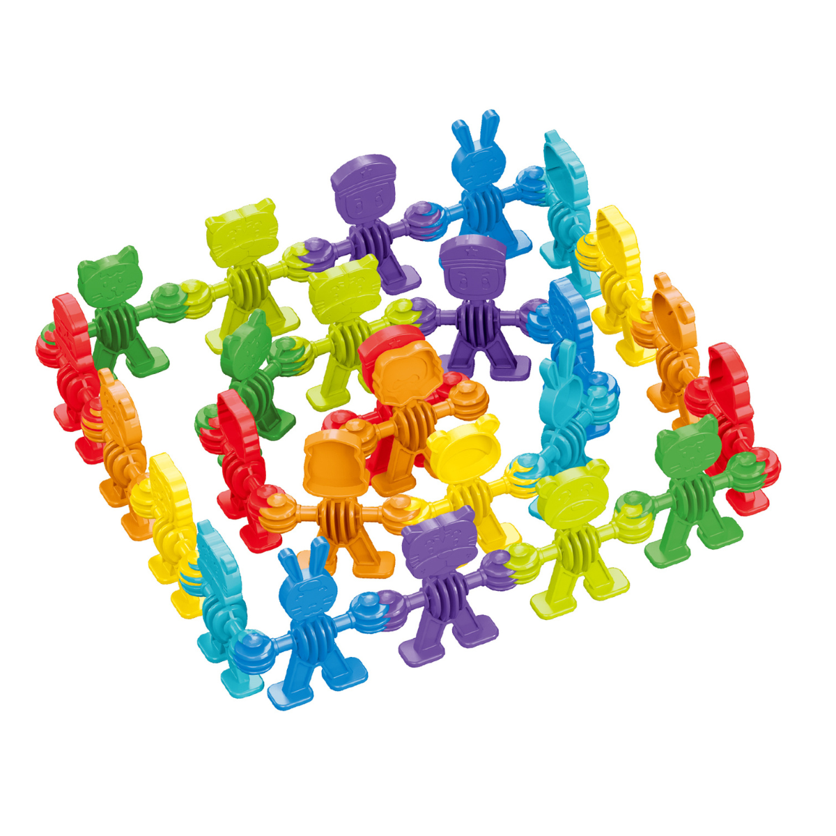 Maleta Animales Conectores Juguete Didáctico Encaje 90 pzs-3