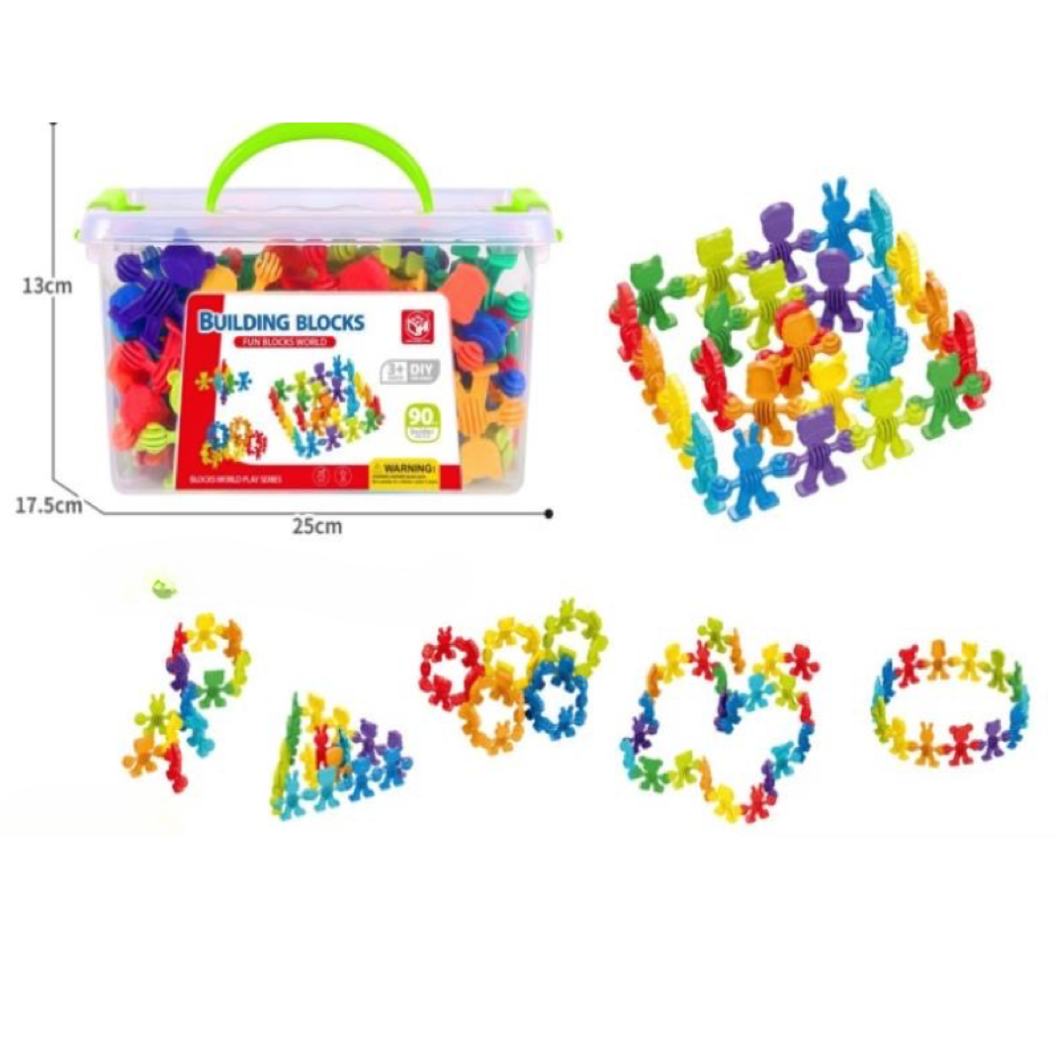 Maleta Animales Conectores Juguete Didáctico Encaje 90 pzs-4