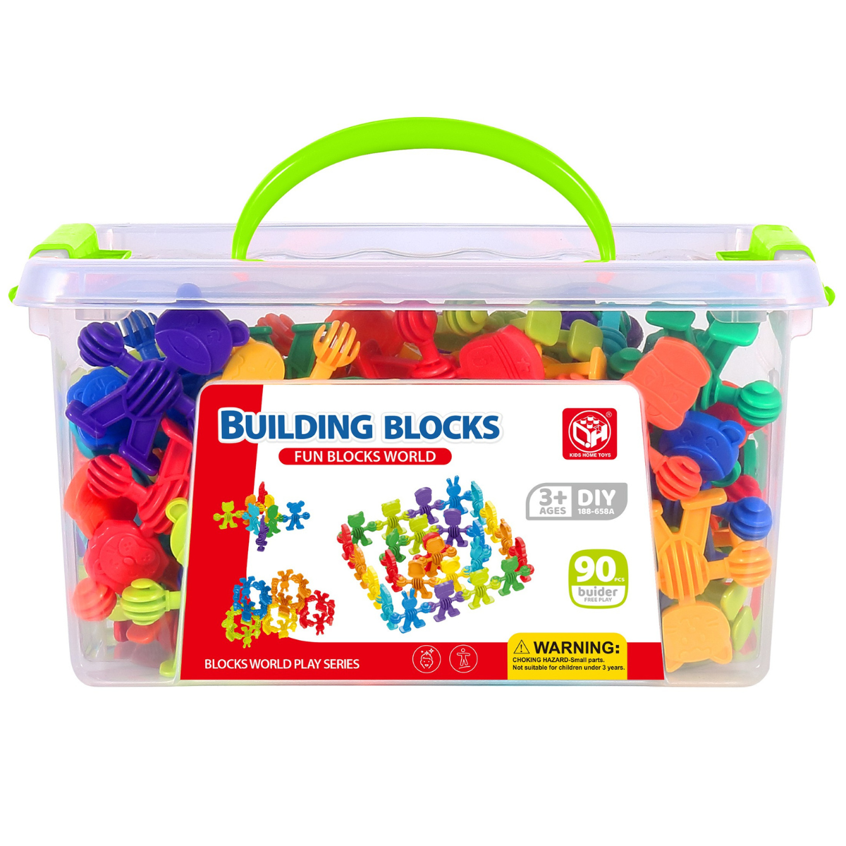 Maleta Animales Conectores Juguete Didáctico Encaje 90 pzs-7