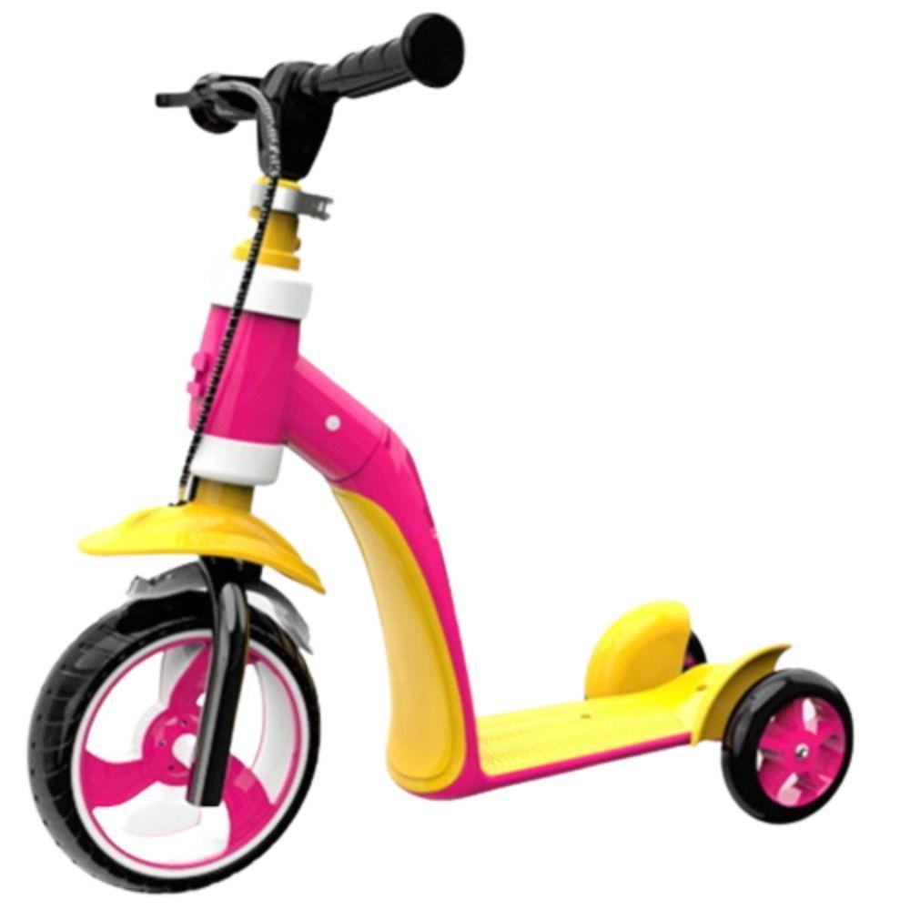 Scooter Infantil Bicolor con Frenos Rosa-0