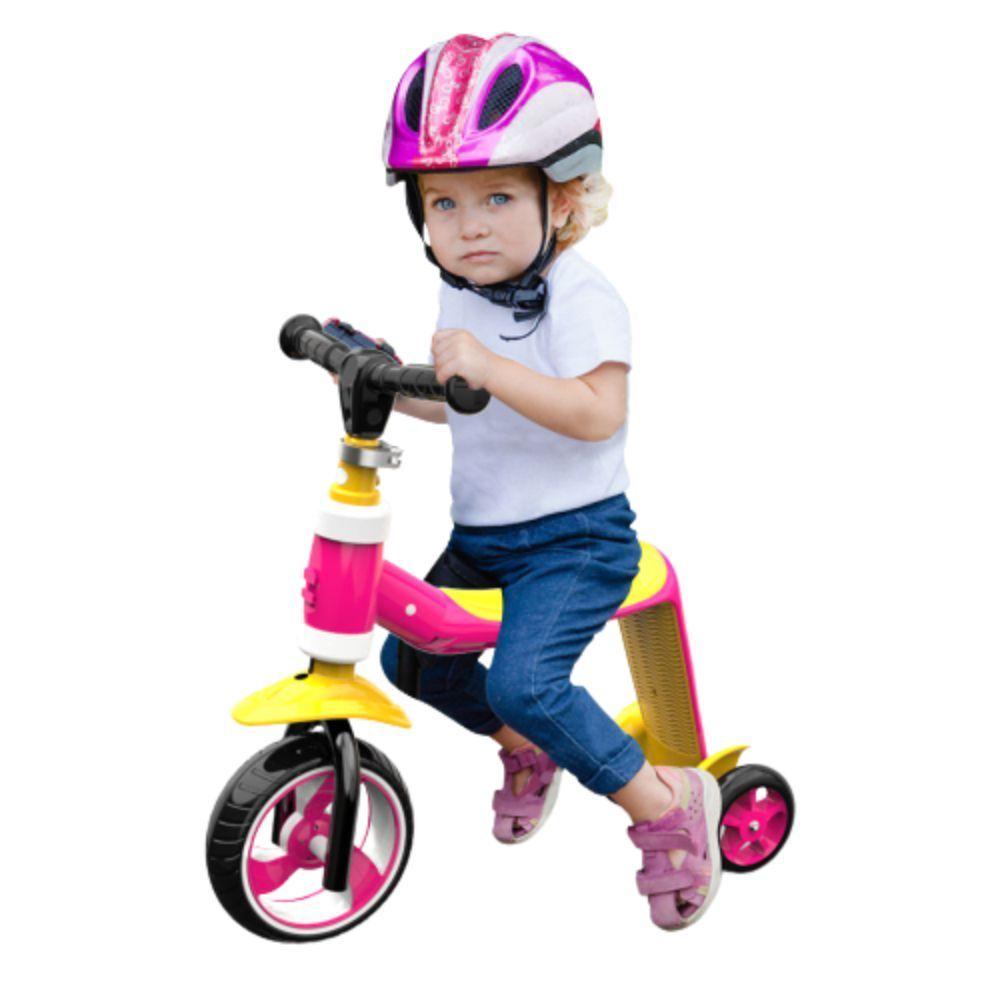 Scooter Infantil Bicolor con Frenos Rosa-3