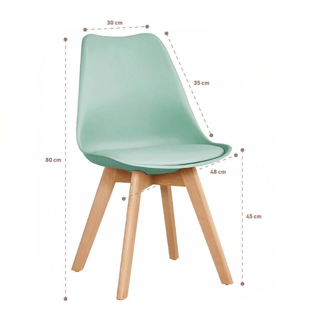 Silla Tulip Acolchada Menta-1