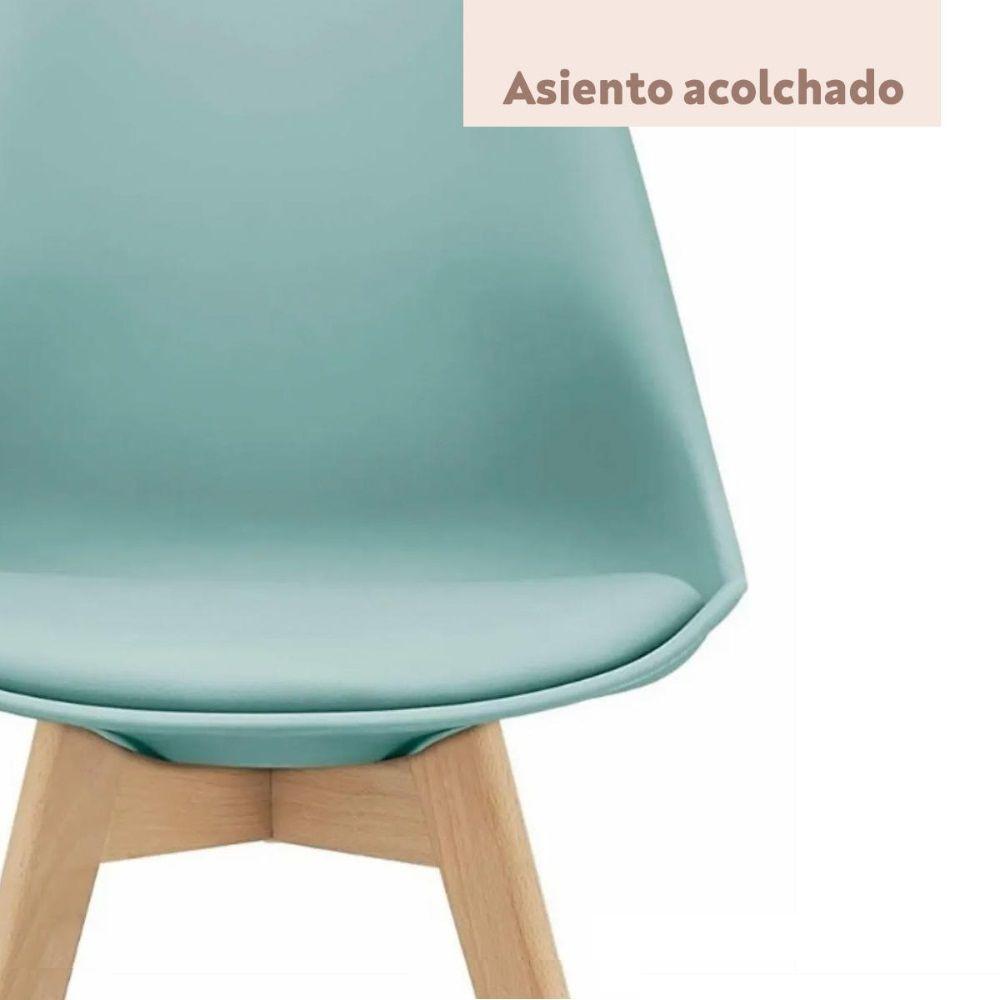 Silla Tulip Acolchada Menta-3