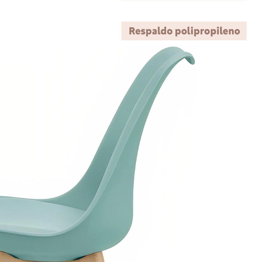 Silla Tulip Acolchada Menta-4