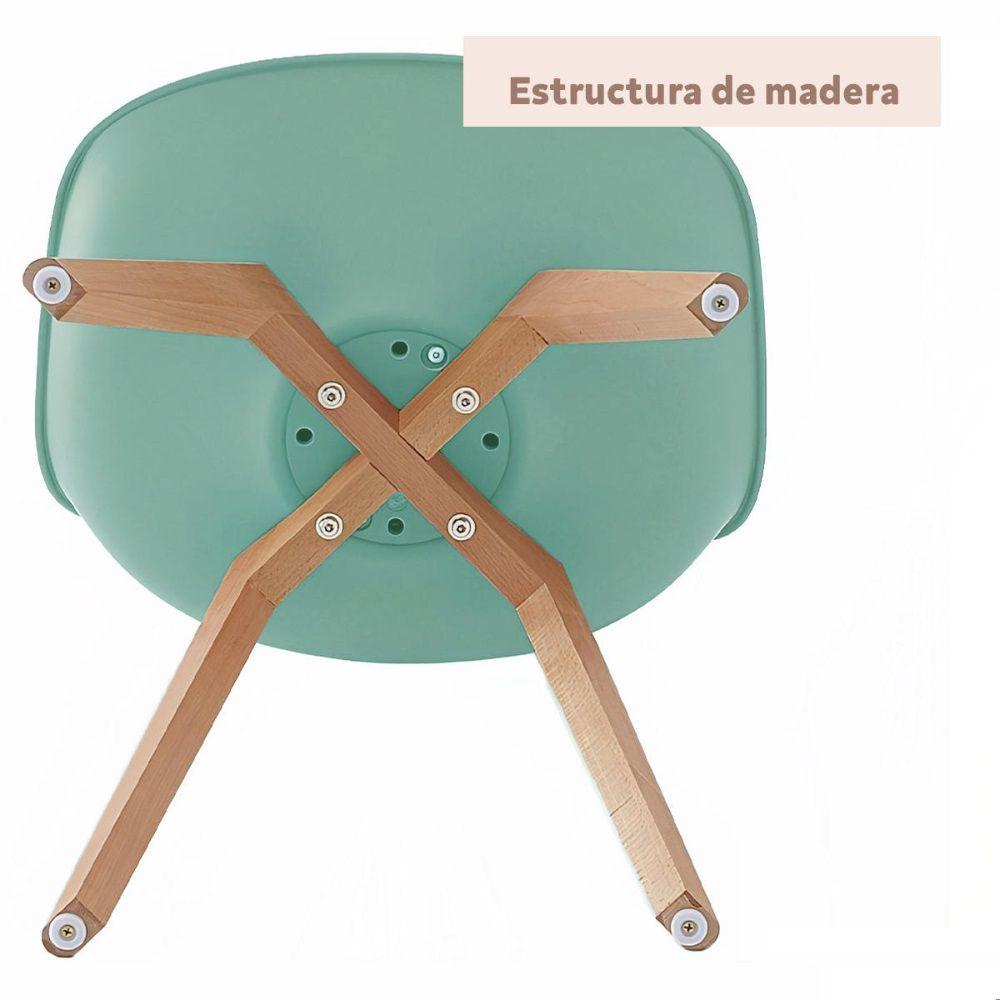 Silla Tulip Acolchada Menta-5