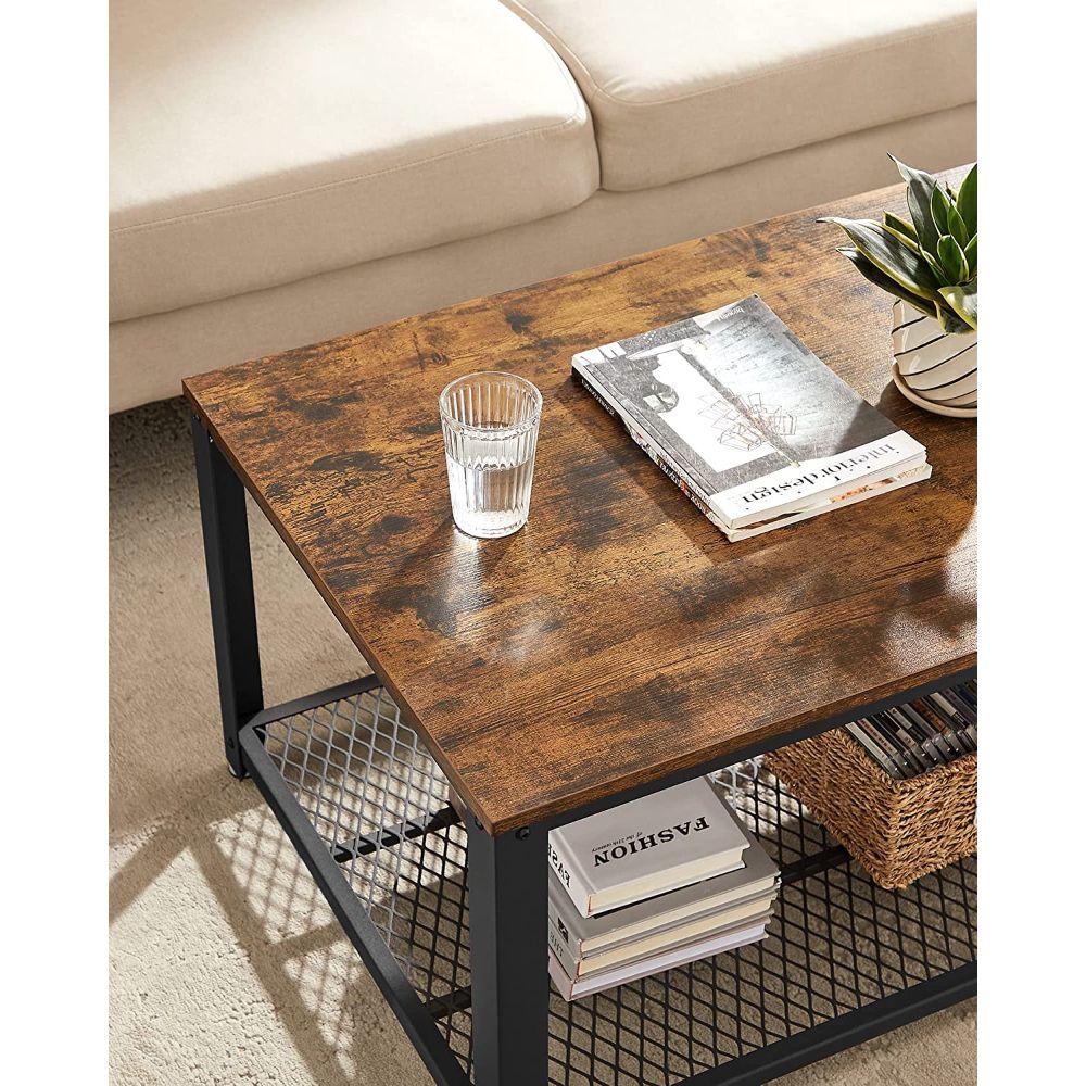 Mesa de Centro Rectangular Lagan Estilo Industrial-3